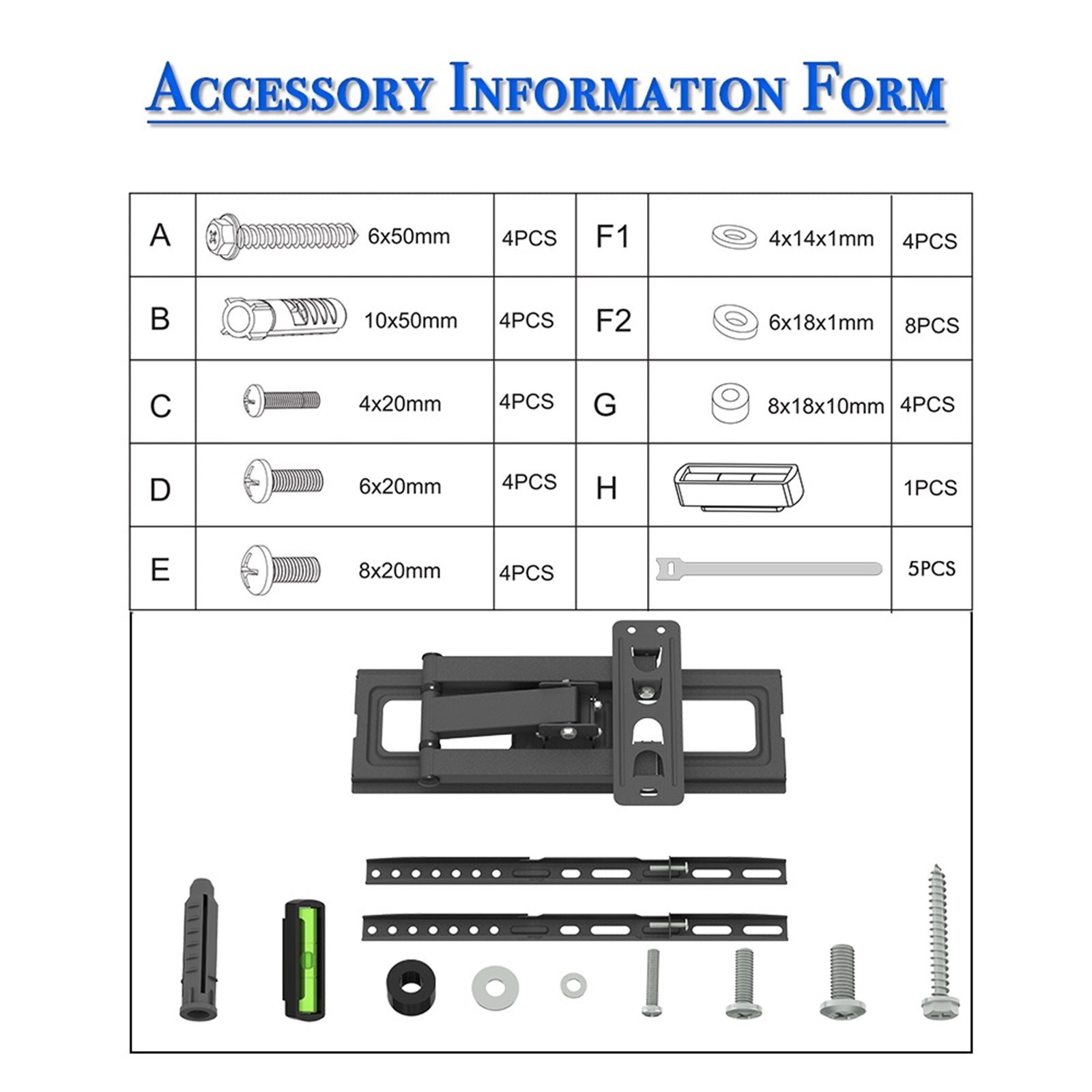 32-65 Inch Single Pendulum Small Base TV Stand TMXD-103 Load Bearing 35KG